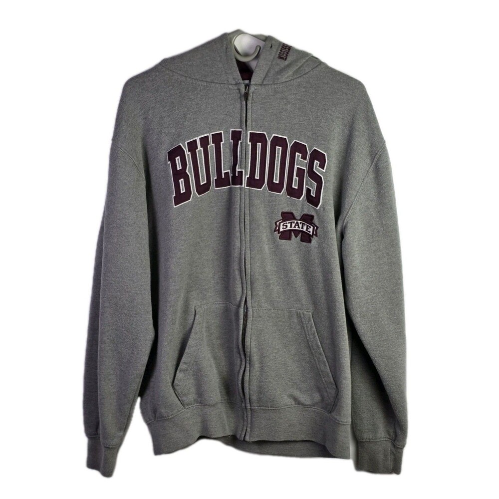 Colosseum Mississippi State Bulldogs Large Gray‎ & Maroon Full Zip Hoodie Set